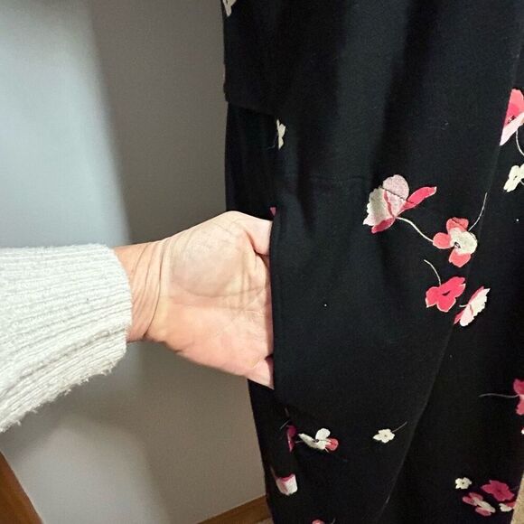 J. Jill Pima cotton Ginger Floral button down short sleeve jersey soft dress siz - Picture 4 of 13